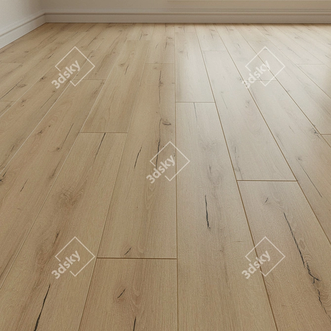 Natural Wood Parquet Flooring 3D model image 1