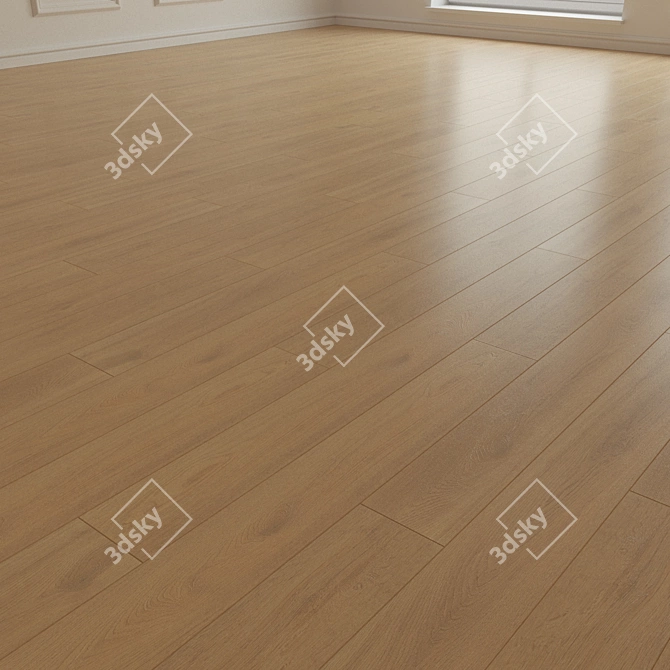 Natural Wood Parquet Laminate 3D model image 2