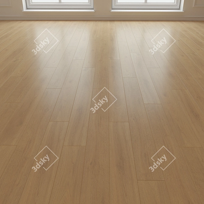 Natural Wood Parquet Laminate 3D model image 3