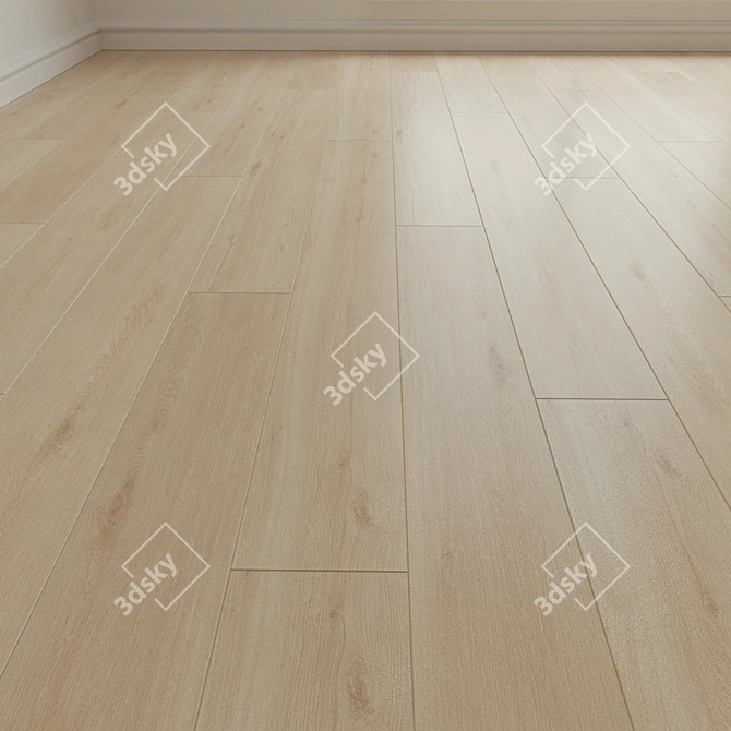 Natural Wood Laminate Parquet 3D model image 1