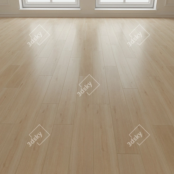 Natural Wood Laminate Parquet 3D model image 3