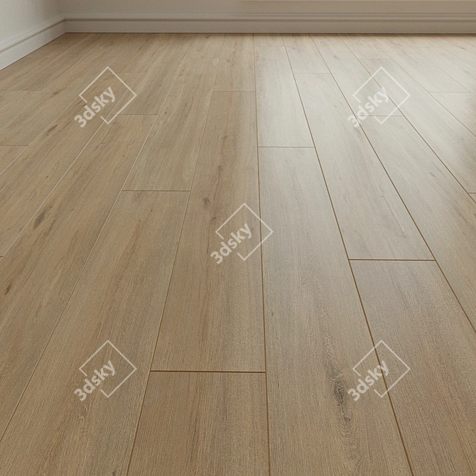 Natural Wood Parquet Laminate 3D model image 1