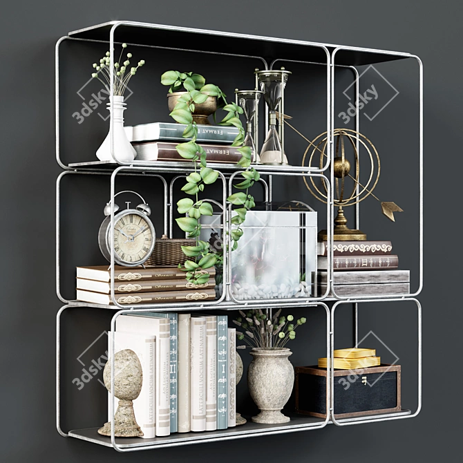 Sleek Loft Shelf - 7127 3D model image 2