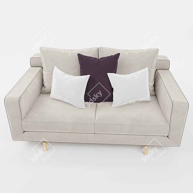 Title: Taylor Sofa: Plush Comfort & Exquisite Details 3D model image 2