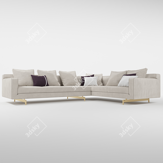 Title: Taylor Sofa: Plush Comfort & Exquisite Details 3D model image 4