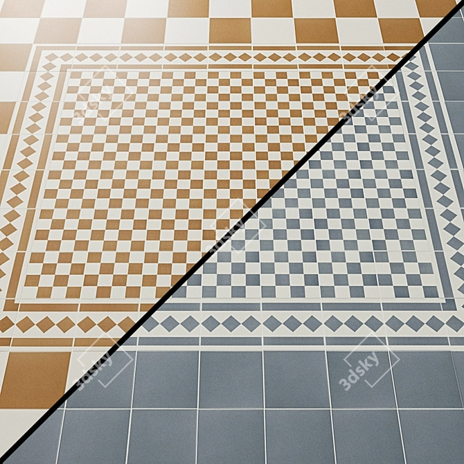 RIBESALBES ANTIGUA Ceramic Tiles - Vintage Collection 3D model image 1