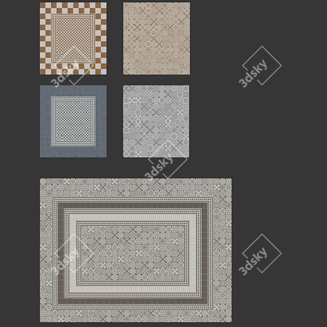 RIBESALBES ANTIGUA Ceramic Tiles - Vintage Collection 3D model image 4