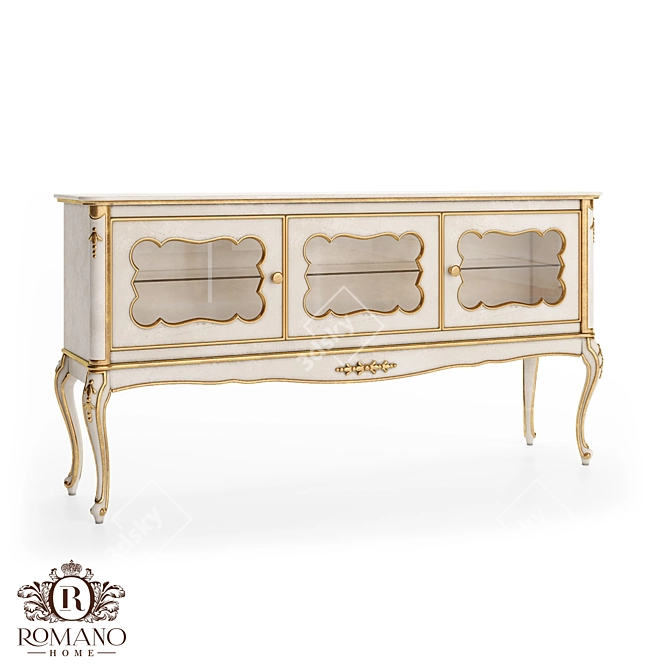 Sophie TV Cabinet: Handcrafted Elegance in Romano Home 3D model image 1