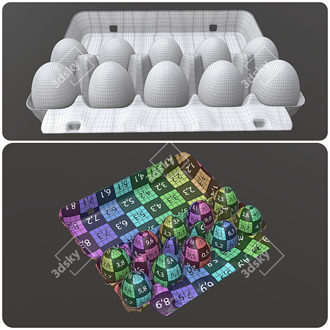 Egg Carton for 10 Eggs - Versatile and Durable 3D model image 4