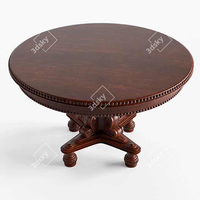 Elegant Round Table | 1200х800 mm 3D model image 2