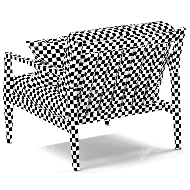 Sleek and Stylish Manhattan Armchair 3D model image 8