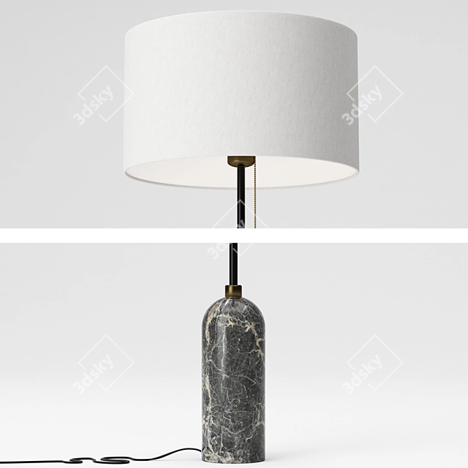 Modern Gubi Gravity Floor Lamp 3D model image 2