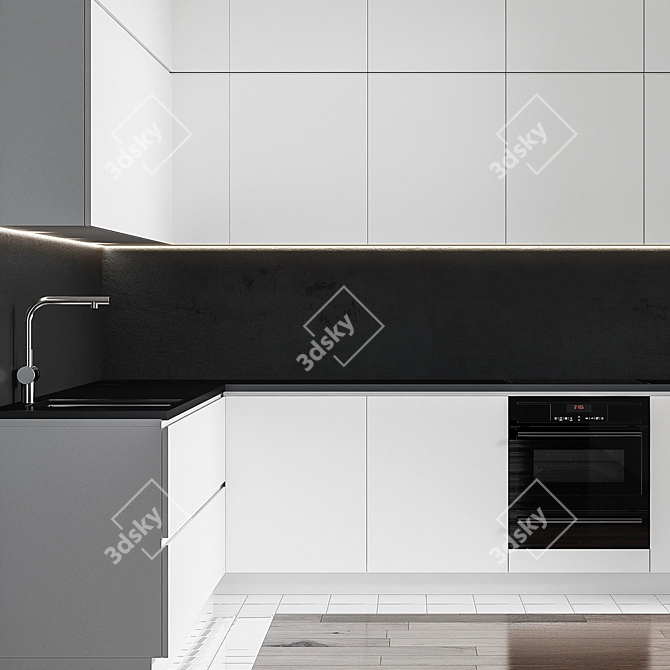 Modern Kitchen Model for 3D Design 3D model image 2