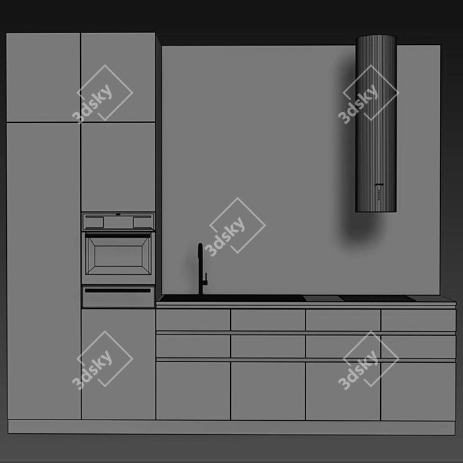 Modern Kitchen Design with High-Quality Models 3D model image 4