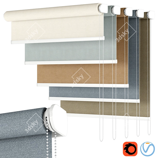 Customizable Roller Blinds | Achilles 3D model image 1