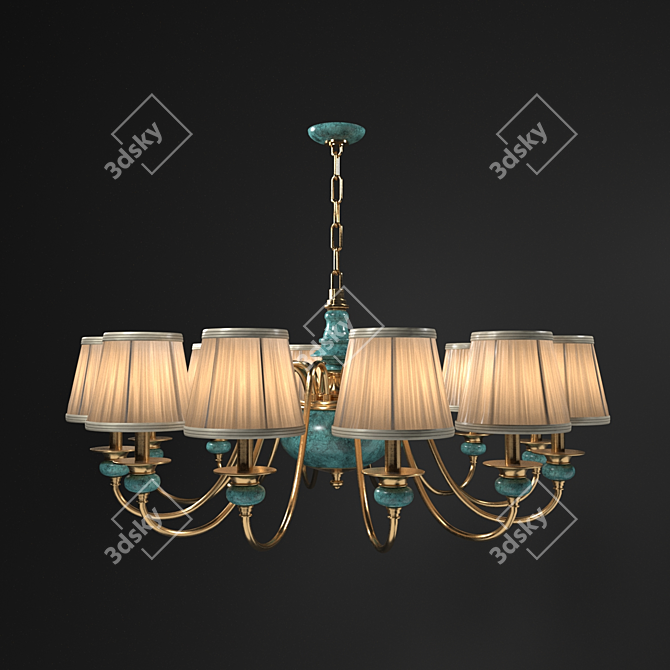 Enchanting Glow Chandelier 3D model image 1