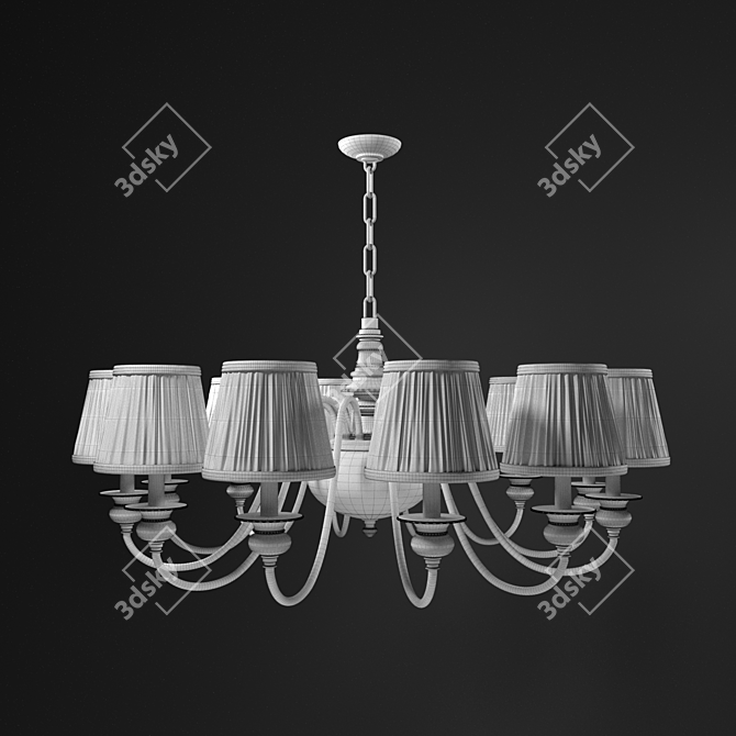 Enchanting Glow Chandelier 3D model image 2