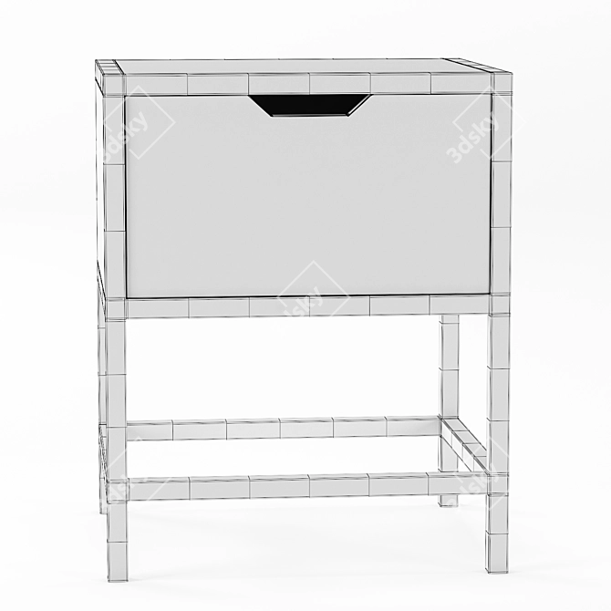 Modern Loft Curbstone: Elegant Bedside Table 3D model image 4
