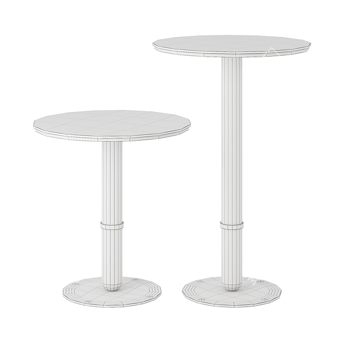 Craig Coffee & Bar Table Set 3D model image 2