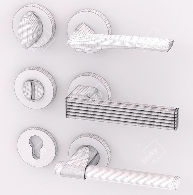 Urban Collection Door Handles - Flame, Line, Ajax 3D model image 2