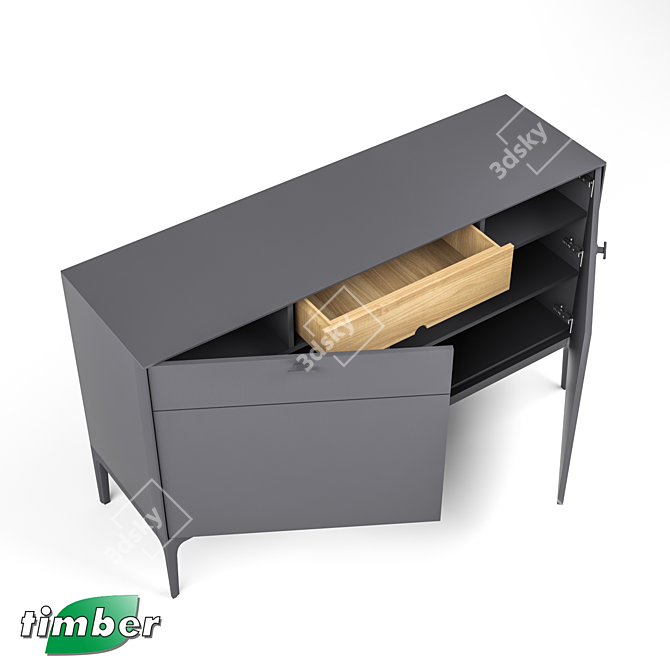 VERONA Dresser: Stylish & Functional 3D model image 3