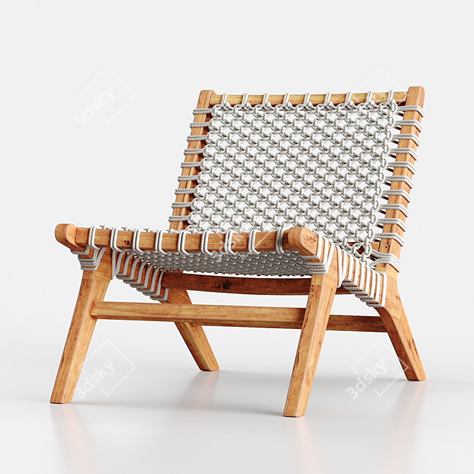 Nairobi Garden Armchair: Timeless Elegance 3D model image 2