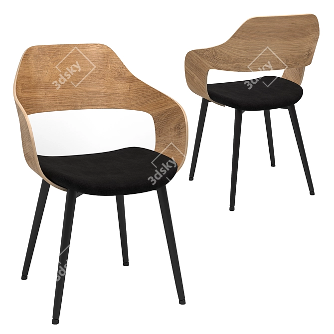 Modern Hvidovre Chair - Elevated Comfort 3D model image 1