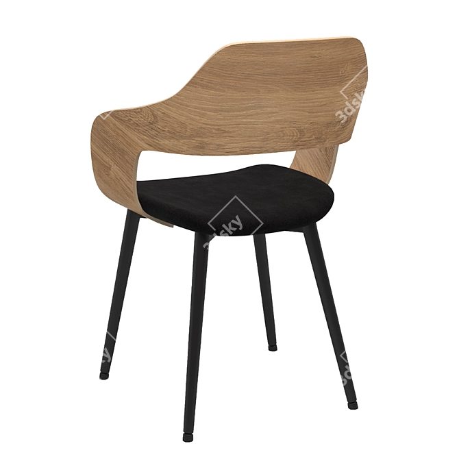 Modern Hvidovre Chair - Elevated Comfort 3D model image 3