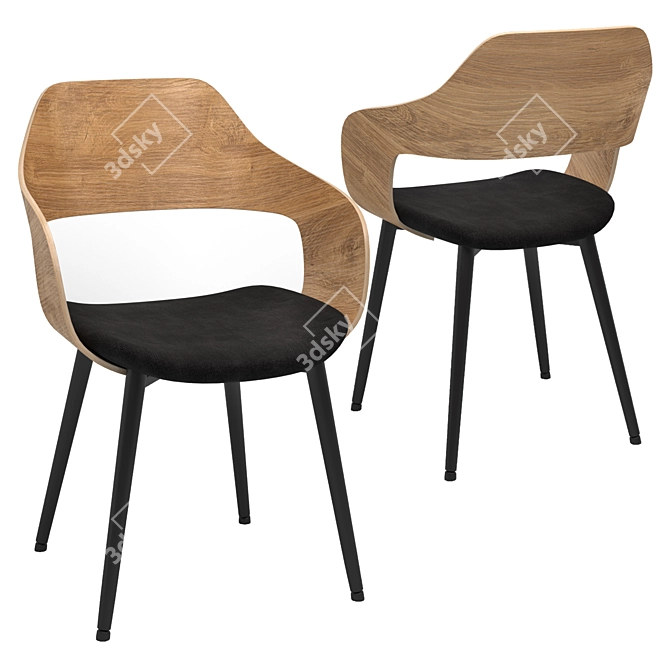 Modern Hvidovre Chair - Elevated Comfort 3D model image 6