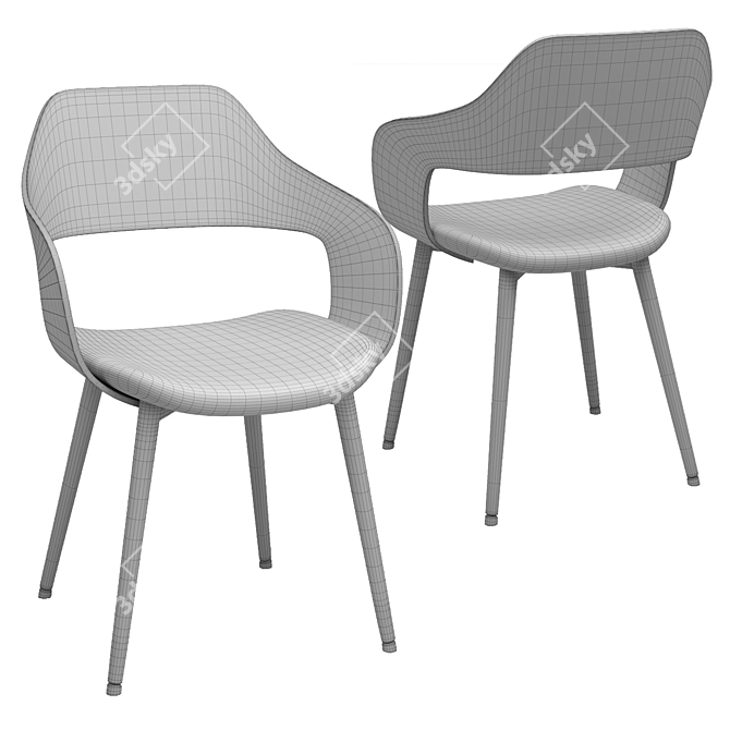 Modern Hvidovre Chair - Elevated Comfort 3D model image 7