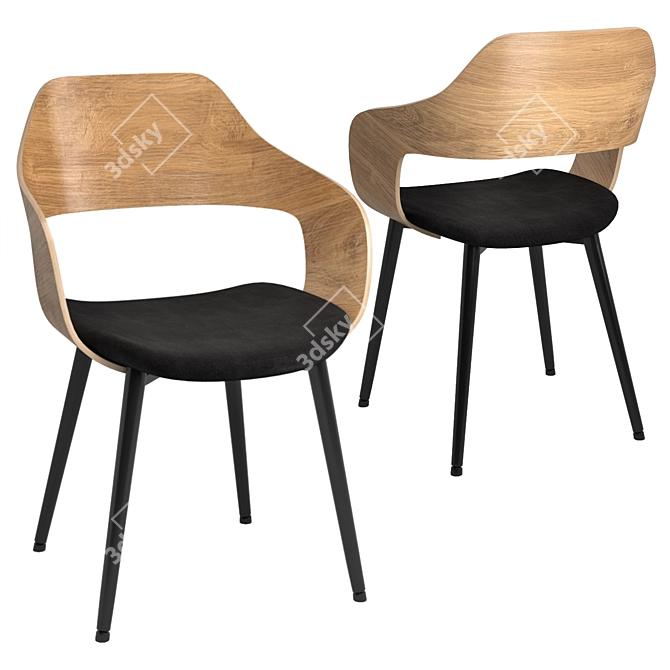 Modern Hvidovre Chair - Elevated Comfort 3D model image 8