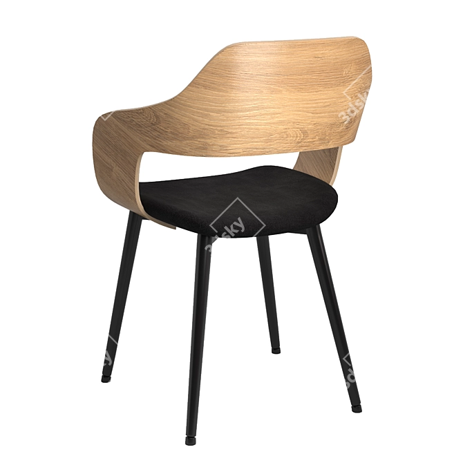 Modern Hvidovre Chair - Elevated Comfort 3D model image 12