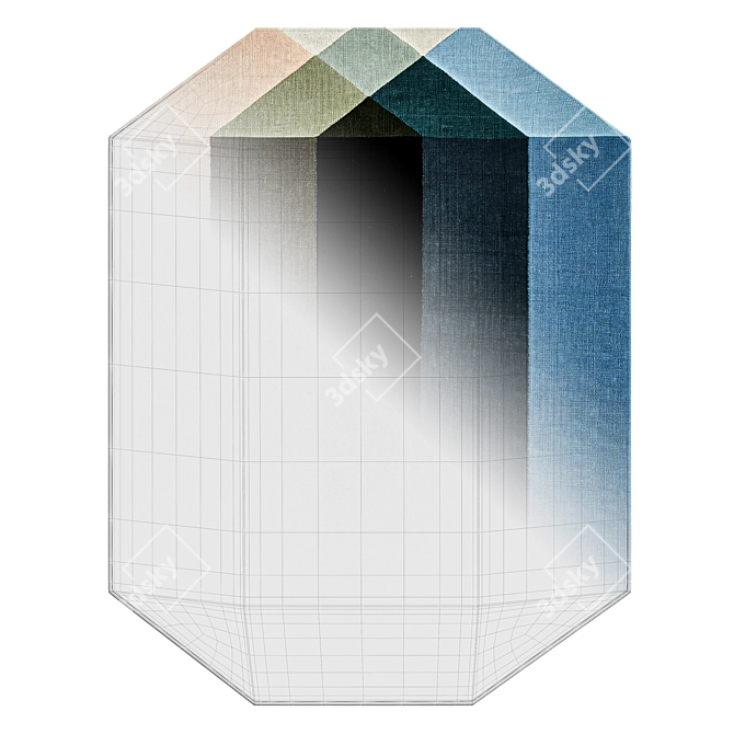 Charlotte Lancelot Kilim Diamond: Vibrant Geometric Rug 3D model image 2