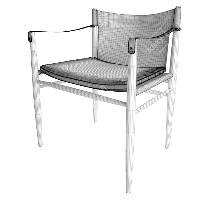 Trussardi Casa Saddle Chair: Sleek and Stylish Seating 3D model image 3