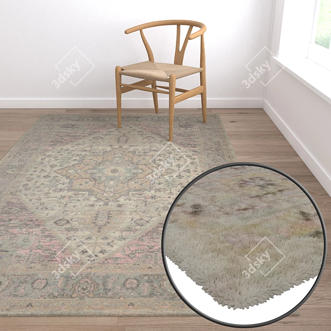 High-Quality Carpets Set 3D model image 5