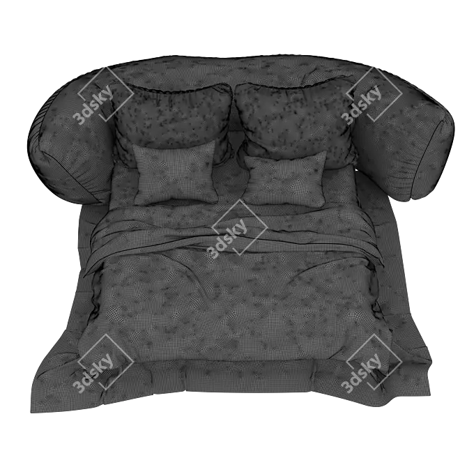 Luxury Leather Sofa Bed 3D model image 3