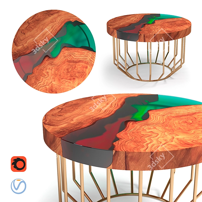 Modern Coffee Table: Stylish and Functional 3D model image 1