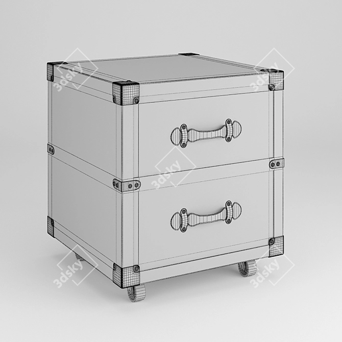 Modern Bedside Table: Compact and Stylish 3D model image 3