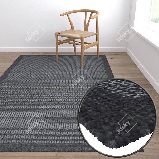 High-Quality Carpet Set: 3D Textured Carpets for Close and Distant Views 3D model image 5