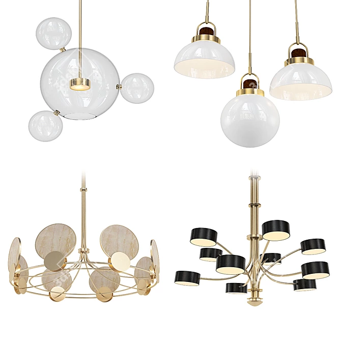 Modern Chandelier Collection 3D model image 1