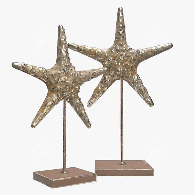 Oceanic Starlight Sculpture 3D model image 1