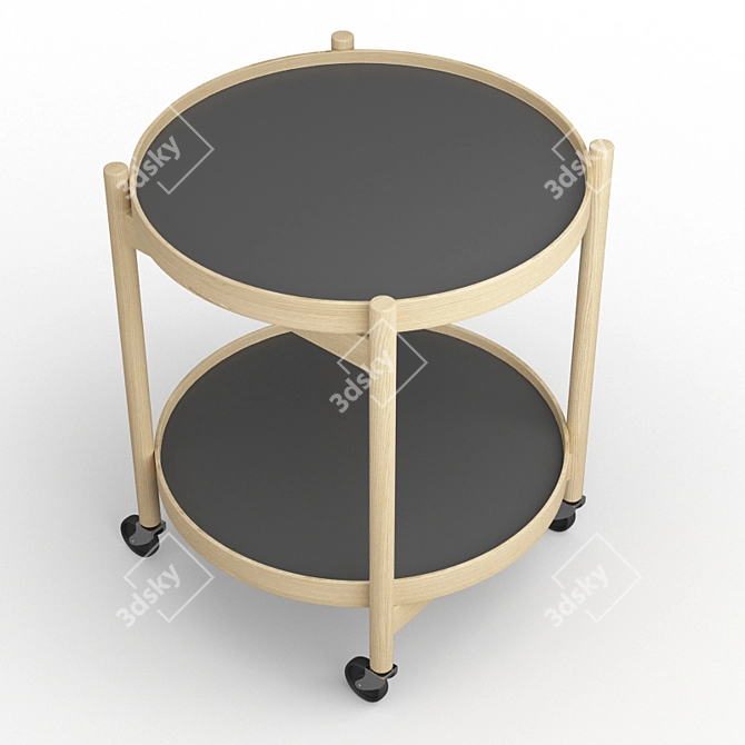 50cm Bolling Tray Table | Modern Design, Sturdy Construction 3D model image 2