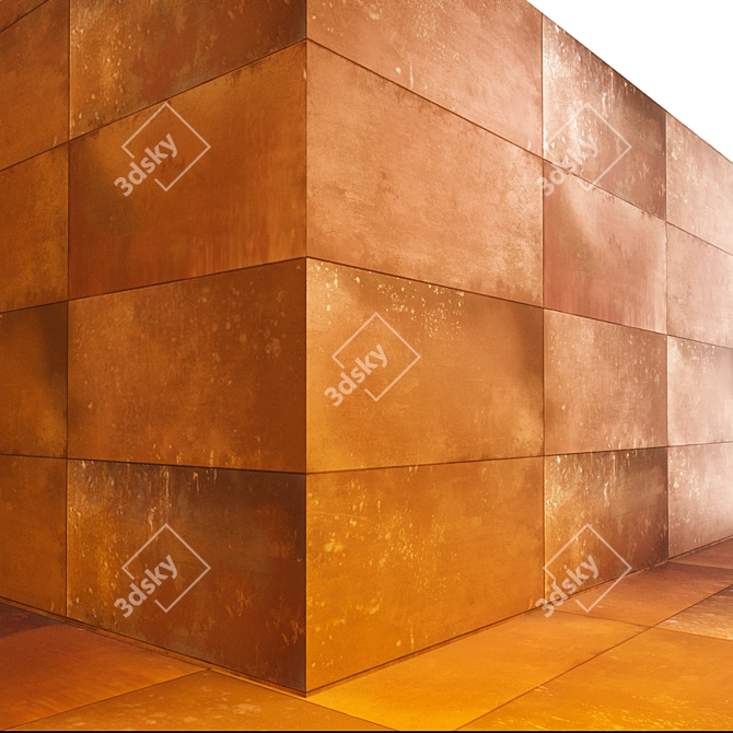 Seamless Metal Panels: High Resolution 3D model image 1