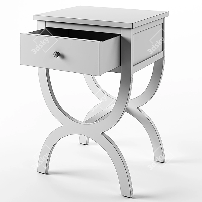 Classic Maxine Accent Table - Elegant and Functional 3D model image 3