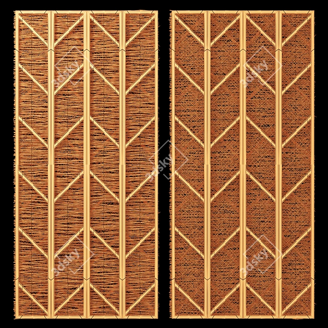 Rustic Wood Branch Ceiling 3D model image 5