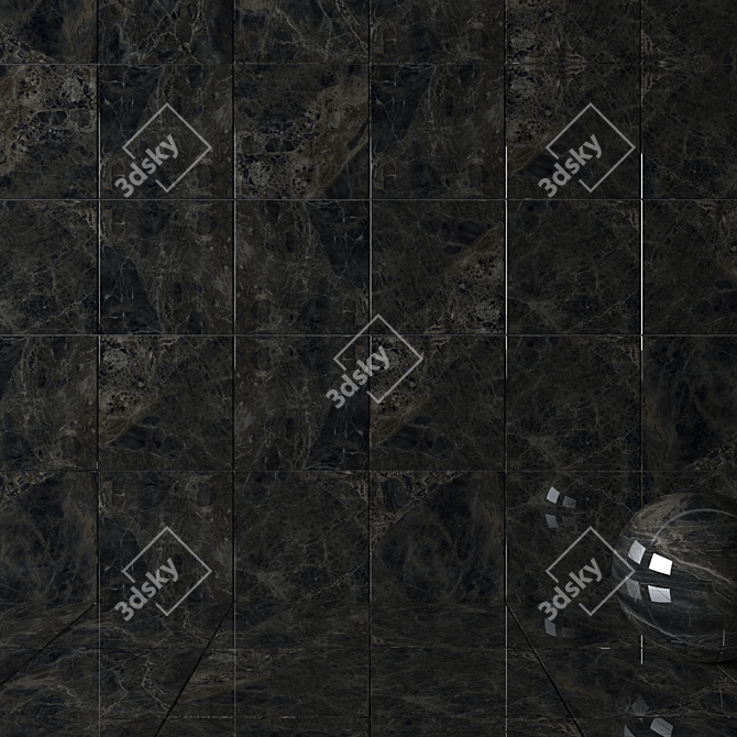 Anthracite Wall Tiles: Modern Multi-Texture Design 3D model image 2