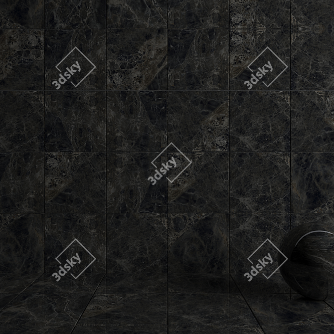 Anthracite Wall Tiles: Modern Multi-Texture Design 3D model image 3