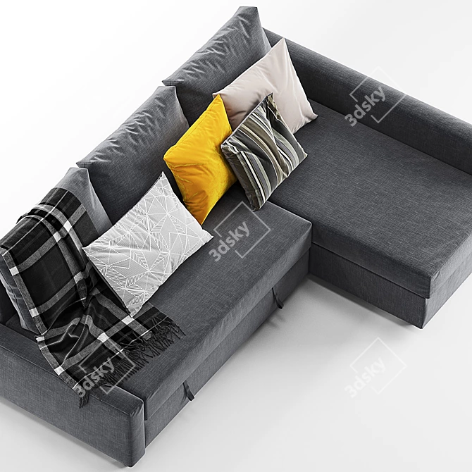 Ikea Friheten Corner Sofa Bed - Stylish and Space-Saving 3D model image 4