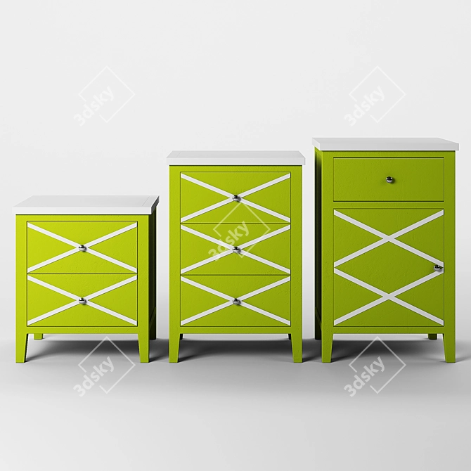 SAFAVIEH Sherrilyn Drawers: Elegant Storage Solution 3D model image 1