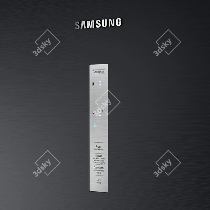 Samsung Classic Fridge Freeze - Sleek and Spacious 3D model image 4